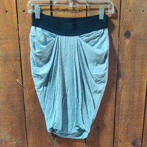 All Saints Black and Gray Midi Skirt